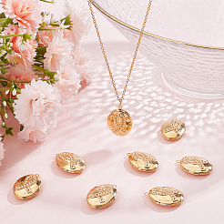 10Pcs Brass Locket Pendants&nbsp;KK-BBC0009-07