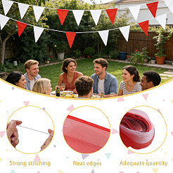 Polyester Triangle Flags Banners&nbsp;FIND-WH0141-129