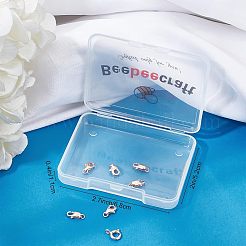 透明プラスチックビーズ容器30個  長方形  透明  6.8x5.2x1.1cm&nbsp;CON-BBC0001-01