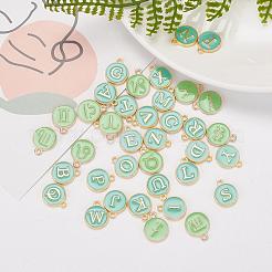 2 Sets 2 Styles Golden Plated Alloy Enamel Charms&nbsp;ENAM-YW0001-28D