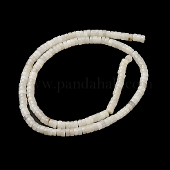 天然な白アフリカオパールビーズ連売り  ディスク  ヒシビーズ  4~5x2~2.5mm  穴：0.7mm  約160個/連  15''（38.1センチメートル）&nbsp;G-L624-I19-2x4mm