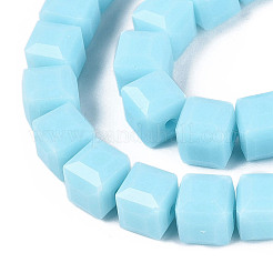 Opaque Glass Beads Strands&nbsp;GLAA-R041-8x8mm-C02