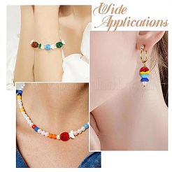 20Pcs 10 Colors Handmade Lampwork Beads&nbsp;LAMP-YW0004-13