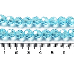 Electroplate Transparent Glass Beads Strands&nbsp;LS-EGLA-A035-T8mm-A08