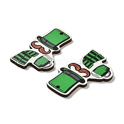 St. Patrick's Day Themes Printed Wood Pendants&nbsp;WOOD-V002-02H
