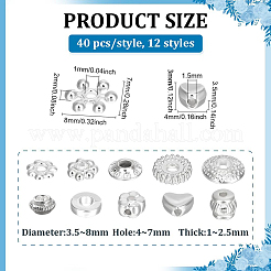 480Pcs 12 Styles Alloy Beads&nbsp;FIND-PH0028-82A