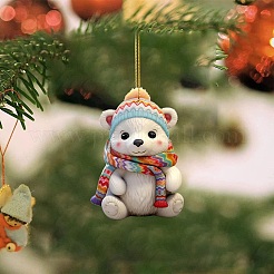 Polar Bear with Scarf Acrylic Hanging Ornaments&nbsp;PW-WGD777E-01