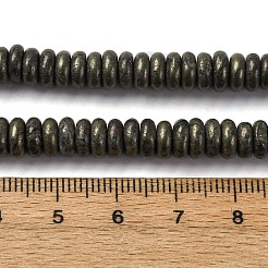 Natural Pyrite Beads Strands&nbsp;G-L624-H16-6x2mm
