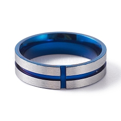 201 Stainless Steel Plain Band Rings&nbsp;RJEW-TAC0002-006C-BLP