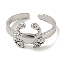 Non-Tarnish 304 Stainless Steel Open Cuff Ring&nbsp;RJEW-C067-09P