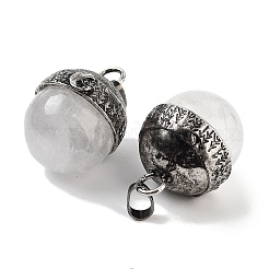 Natural Quartz Crystal Sphere Pendants&nbsp;G-Q163-07AS-05