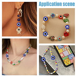 400Pcs Evil Eye Resin Beads&nbsp;RESI-DC0001-22
