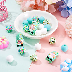 21Pcs 5 Styles Food Grade Eco-Friendly Silicone Beads&nbsp;FIND-TA0010-86B
