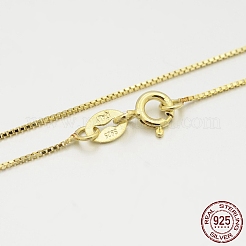 925スターリングシルバーベネチアンチェーンネックレス  スプリングリングの留め金と  細いチェーン  ゴールドカラー  16インチ（40.6cm）  0.6mm&nbsp;STER-M086-03A