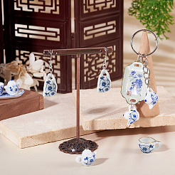 6Pcs 3 Styles Ceramic Kitchenware Display Decorations&nbsp;DJEW-TA0001-31
