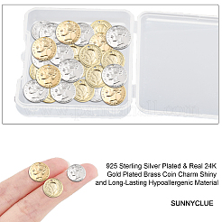 32Pcs 2 Style Brass Charms&nbsp;KK-SC0002-54