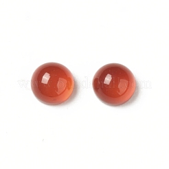 天然石赤瑪瑙カボション  染め＆加熱  半円  3x2mm&nbsp;G-G994-J01-01