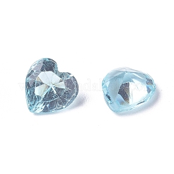 Transparent Pointed Back Glass Cabochons&nbsp;LS-GLAA-WH0015-37C