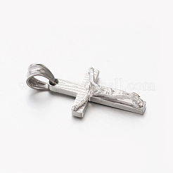 イースターテーマ メンズ 201 ステンレススチール 十字架 クロスペンダント  ミックスカラー  26x15x5mm  穴：5x6mm&nbsp;STAS-F010-21
