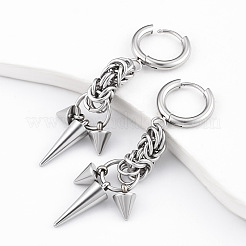 304 Stainless Steel Hoop Dangle Earrings&nbsp;WG5DB00-01