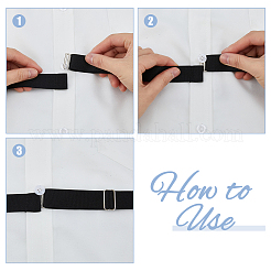 2Pcs 2 Colors Simple Polyester Shirt Stay Belt&nbsp;AJEW-FH00004-17A