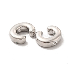 合金ビーズ  長持ちメッキ  カドミウムフリー＆鉛フリー  文字L  文字.c  14x11.5x4.5mm  穴：2mm&nbsp;PALLOY-E024-28C-P