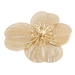 真鍮のコボション  花  18KGP本金メッキ  36x38.5x4.5mm&nbsp;KK-L219-10G