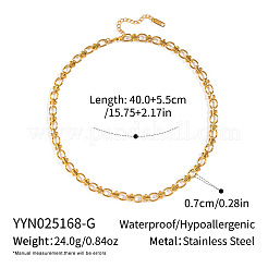 7MM 304 Stainless Steel Handmade Oval Link Chain Necklaces&nbsp;ZM7649-1