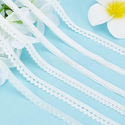 30m 6スタイル ポリエステル 滑り止めニット 伸縮コードセット  ゴムバンド  衣類縫製用  フラット  ホワイト  10~14mm  5m /スタイル&nbsp;OCOR-PH0002-19