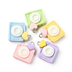 25Pcs 5 Colors Opaque Resin Pendants&nbsp;RESI-CJ0003-06