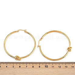 304 Stainless Steel knot Hoop Earrings&nbsp;EJEW-D330-01G