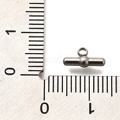 201ステンレススチールトグル留め具  Tバー  ステンレス鋼色  5x10x3mm  穴：1.4mm&nbsp;STAS-F311-09P