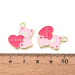 Valentine's Day Alloy Enamel Pendants&nbsp;ENAM-T023-16B