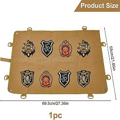 ナイロンブローチピンディスプレイオーガナイザー  プラスチッククラスプ付  長方形  ダークチソウ  695x550x3~8mm  穴：8mm&nbsp;DJEW-WH0038-06B
