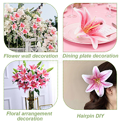 PUレザーとプラスチックの造花  室内装飾  クリムゾン  108x155x145mm&nbsp;AJEW-WH0696-419B