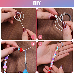 DIY Acrylic Beads Keychain Making Kits&nbsp;DIY-CA0007-12