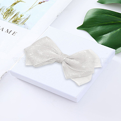 10 Yards Silver Stamping Star Organza Ribbons&nbsp;SRIB-LP0001-09B