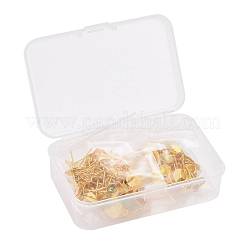 150Pcs 3 Size Brass Stud Earring Findings&nbsp;KK-ZZ0001-13G