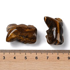 天然タイガーアイ彫刻癒しの置物  レイキエネルギーストーンのディスプレイ装飾  トカゲ  25.5~26x17.5~18.5x12mm&nbsp;G-B062-05A