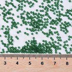 MIYUKIラウンドロカイユビーズ  日本製シードビーズ  15/0  （rr156f）マット透明ダークエメラルド  1.5mm  穴：0.7mm  約27777個/50g&nbsp;SEED-X0056-RR0156F