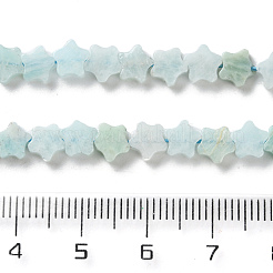 天然石アマゾナイトビーズ連売り  スター  6x6x2.5mm  穴：0.7mm  約71~73個/連  14.37''~14.96''（36.5~38センチメートル）&nbsp;G-G085-B45-02