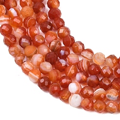 Natural Red Banded Agate Beads Strands&nbsp;G-B175-D22-4mm