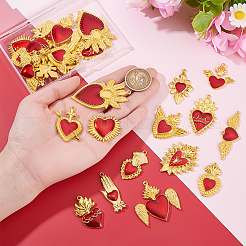 28Pcs 14 Styles DIY Heart Jewelry Making Findings Kits&nbsp;FIND-ME0001-88