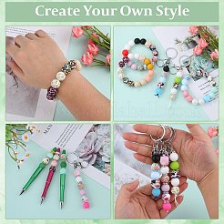89Pcs Colorful Pattern Printed Silicone Beads Sets&nbsp;SIL-SZ0002-54D