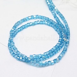 Electroplate Glass Bead Strands&nbsp;EGLA-J028-4x4mm-AB08