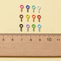 600 個 12 色スプレー塗装鉄ネジアイピンペグベイル  片穴パーツ用  ミックスカラー  8x4x1mm  穴：2mm  ピン：1.4mm  約50PCS /カラー&nbsp;IFIN-FS0001-15