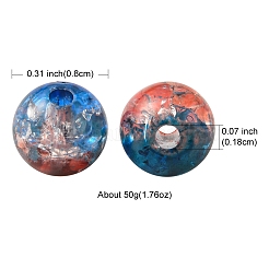 50G Transparent Crackle Acrylic Beads&nbsp;CACR-YW0001-01A