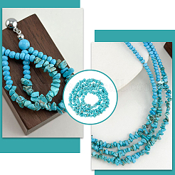 2 Strands Synthetic Turquoise Chip Beads Strands&nbsp;G-PA0001-55