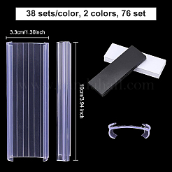 アクリル値札76色セット2セット  紙カード付き  長方形  ミックスカラー  35x100x12mm  38セット/カラー&nbsp;AJEW-BC0001-75