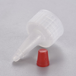 ペットボトルキャップ  接着剤ボトル用  ホワイト  42x23mm  穴：1.8mm  内径：20mm&nbsp;DIY-WH0146-24
